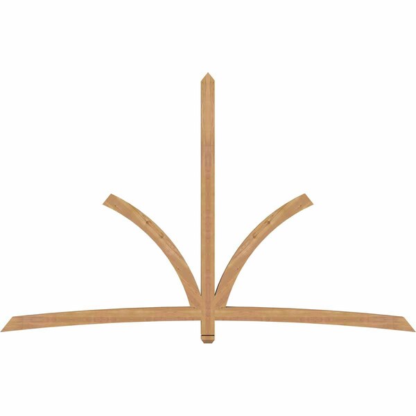 Ekena Millwork Davenport Timber Gable Bracket, Western Red Cedar, 108"W x 68"H x 3 1/2"D x 3 1/2"F, 15/12 Pitch GBW108X68X0404DAV00SWR - main